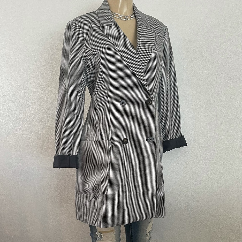 Houndstooth Double Breasted Jacket - image 1